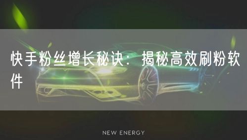快手粉丝增长秘诀：揭秘高效刷粉软件