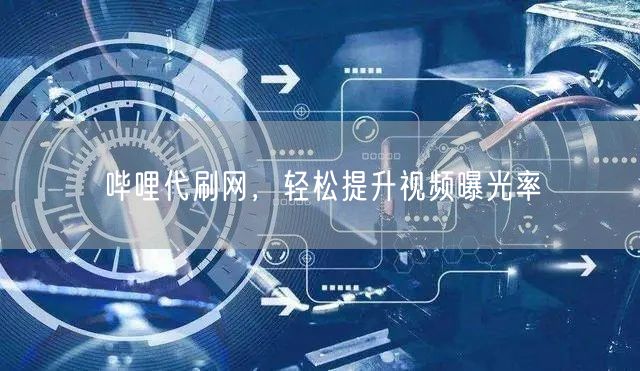 哔哩代刷网，轻松提升视频曝光率