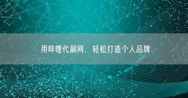 用哔哩代刷网，轻松打造个人品牌
