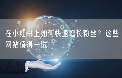 在小红书上如何快速增长粉丝？这些网站值得一试！