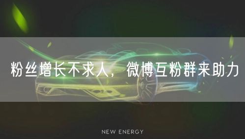 粉丝增长不求人,微博互粉群来助力