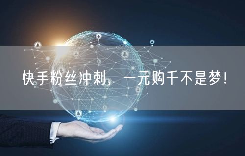 快手粉丝冲刺，一元购千不是梦！