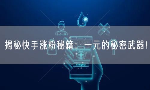 揭秘快手涨粉秘籍：一元的秘密武器！