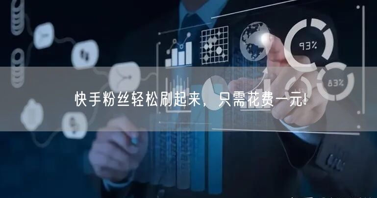 快手粉丝轻松刷起来，只需花费一元!