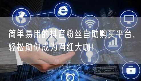 简单易用的抖音粉丝自助购买平台，轻松助你成为网红大咖！